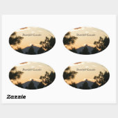 Mount Washington op Sunset Ovale Sticker (Vel)