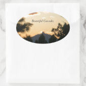 Mount Washington op Sunset Ovale Sticker (Tas)