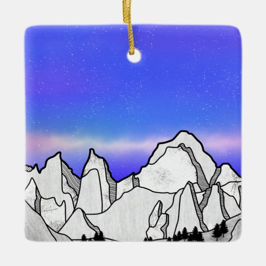 Mount Whitney Keramisch Ornament (Voorkant)