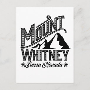 Mount Whitney Sierra Nevada Reisposter Briefkaart