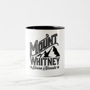 Mount Whitney Sierra Nevada Reisposter Tweekleurige Koffiemok