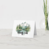 Mountain Adventure Forest Carte de remerciements d (Devant)