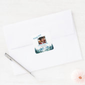 Mountain Adventure Grad Party Vierkante Sticker (Envelop)
