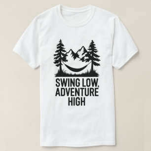 Mountain Adventure Hammock Outdoors Natuur Quote T-shirt