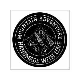Mountain Adventure | Handmade with Love Custom Zelfinktende Stempel