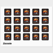 Mountain Adventure Vierkante Sticker (Vel)