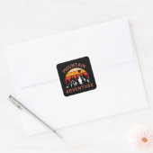 Mountain Adventure Vierkante Sticker (Envelop)