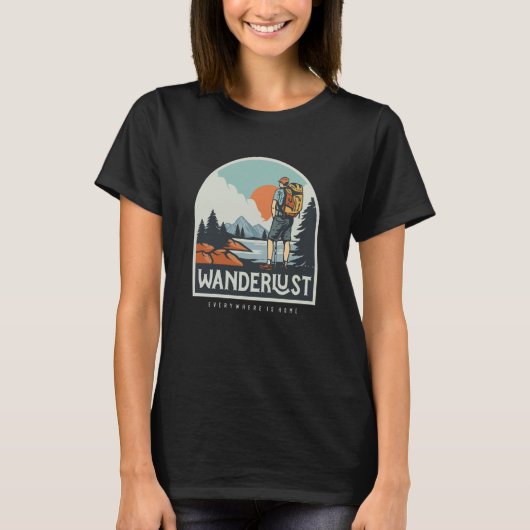 Mountain and Forest Scene 58 T-shirt (Voorkant)