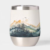 Mountain and Forest Watercolor (Achterkant)