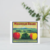 Mountain Apple Crate LabelHood River, OF Briefkaart (Staand voorkant)