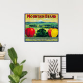 Mountain Apple Crate LabelHood River, OF Poster (Thuiskantoor)