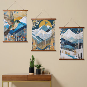 Mountain Art Nouveau Hangend Wandkleed