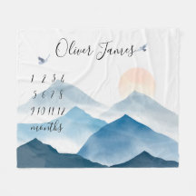 Mountain Baby Milestone Blanket, Maandelijkse kale