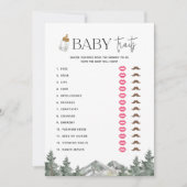 Mountain Baby shower Baby Traits Game Kaarten (Voorkant)