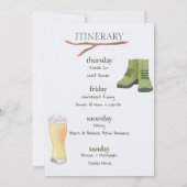 Mountain Bachelorette Invitation Itinerary Kaart (Achterkant)