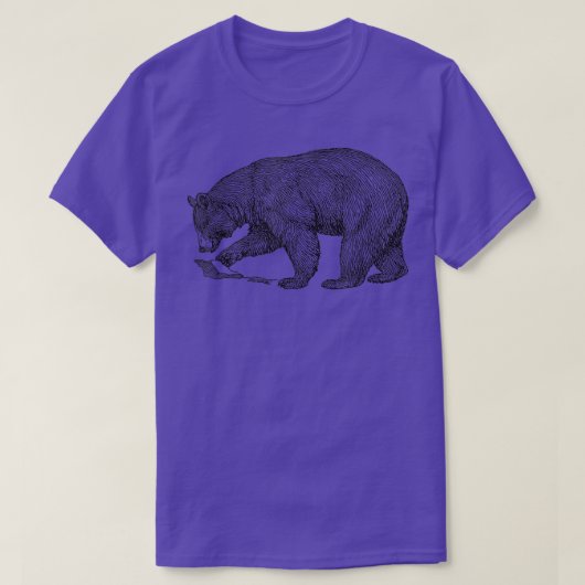 Mountain Bear Black Line Illustration 1501  T-shirt (Design voorkant)