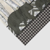 Mountain Beer Wolf Birch Tree Gecontroleerd Decoup Tissuepapier (Detail)