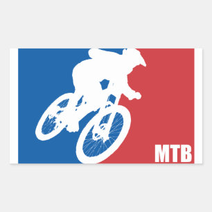 Mountain Bike All-Star Rechthoekige Sticker