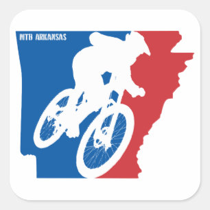Mountain Bike Arkansas Vierkante Sticker