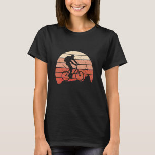 Mountain Bike Cool Fun Retro Sunset Art T-shirt