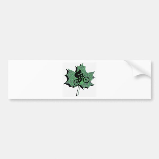 MOUNTAIN BIKE GREENER BUMPERSTICKER (Voorkant)