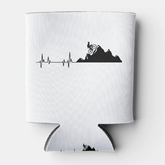 Mountain Bike Heartbeat Blikjeskoeler (Voorkant)