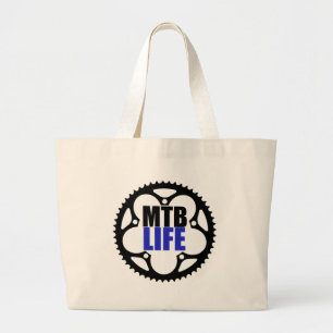 Mountain Bike Life Grote Tote Bag