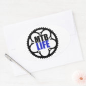 Mountain Bike Life Ovale Sticker (Envelop)
