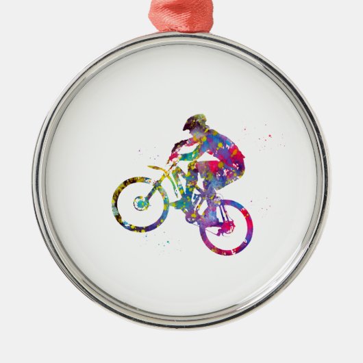 Mountain Bike Metalen Ornament (Voorkant)