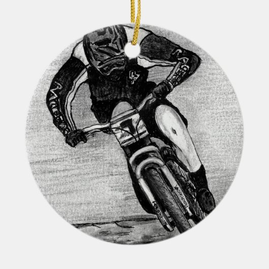 Mountain Bike Ride Keramisch Ornament (Voorkant)