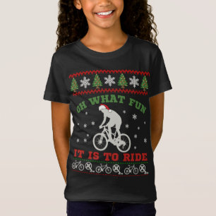 Mountain Bike Rider, Oh, wat leuk kerstfeest op ee T-shirt