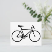 Mountain Bike Silhouette Briefkaart (Staand voorkant)