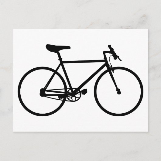 Mountain Bike Silhouette Briefkaart (Voorkant)