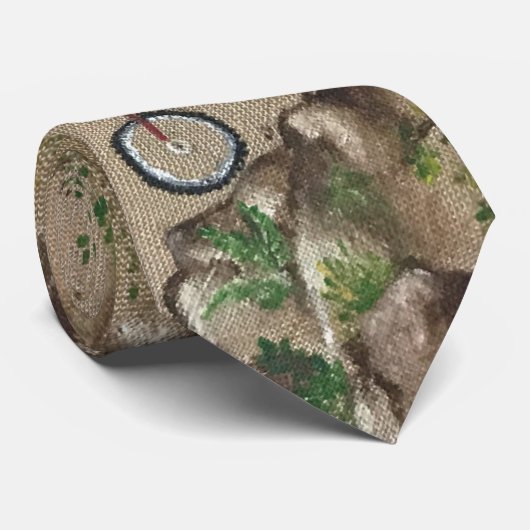 Mountain Biker Cravate Brown peinture imprimée (Roulé)
