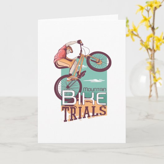 Mountain Biker Kaart (Gele Bloem)