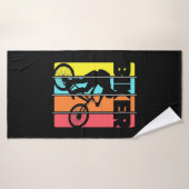 Mountain Biker Retro Vintage (Serviette de bain)