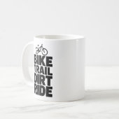 Mountain Biker Silhouette Adventure Design Koffiemok (Voorkant links)