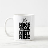 Mountain Biker Silhouette Adventure Design Koffiemok (Links)