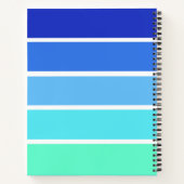 Mountain Biker sur le carnet Retro Blue-Green Stri (Dos)