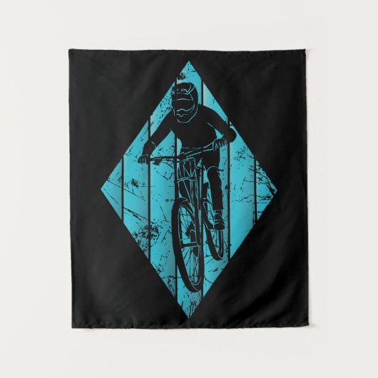 Mountain Biker Wandkleed (Voorkant)