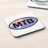 Mountain Biking Australia Flag Drankjes Onderzetter (Linkerzijde)