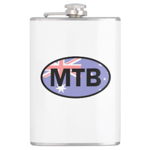 Mountain Biking Australia Flag Heupfles