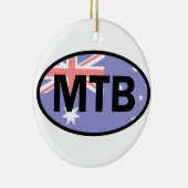 Mountain Biking Australia Flag Keramisch Ornament (Rechts)