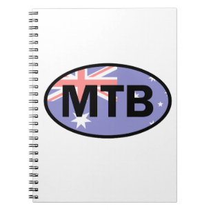 Mountain Biking Australia Flag Notitieboek