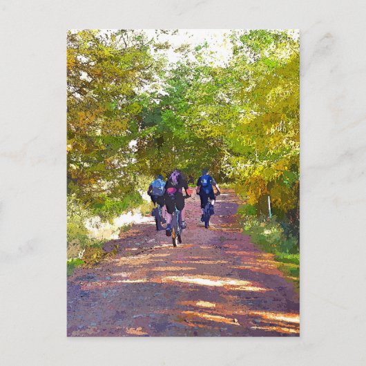 MOUNTAIN BIKING BRIEFKAART (Voorkant)