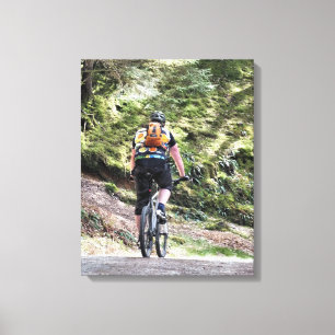 MOUNTAIN BIKING CANVAS AFDRUK