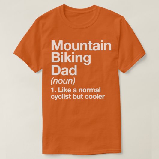 Mountain Biking Dad Definition Funny Sports T-shirt (Design voorkant)