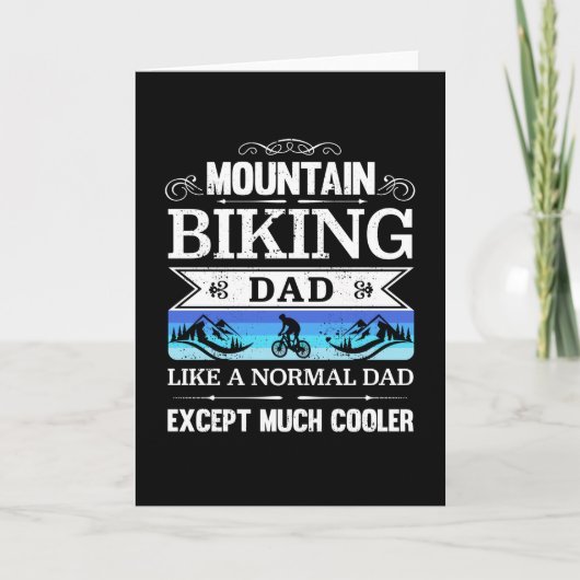 Mountain Biking Dad - Fathers Day Gift Kaart (Voorkant)