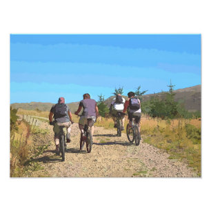 MOUNTAIN BIKING FOTO AFDRUK