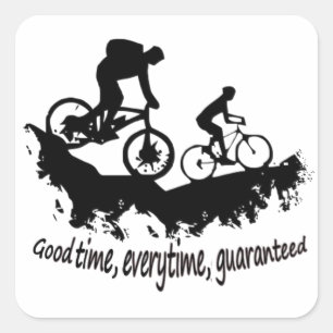Mountain Biking Good Time Inspirerend Quote Vierkante Sticker